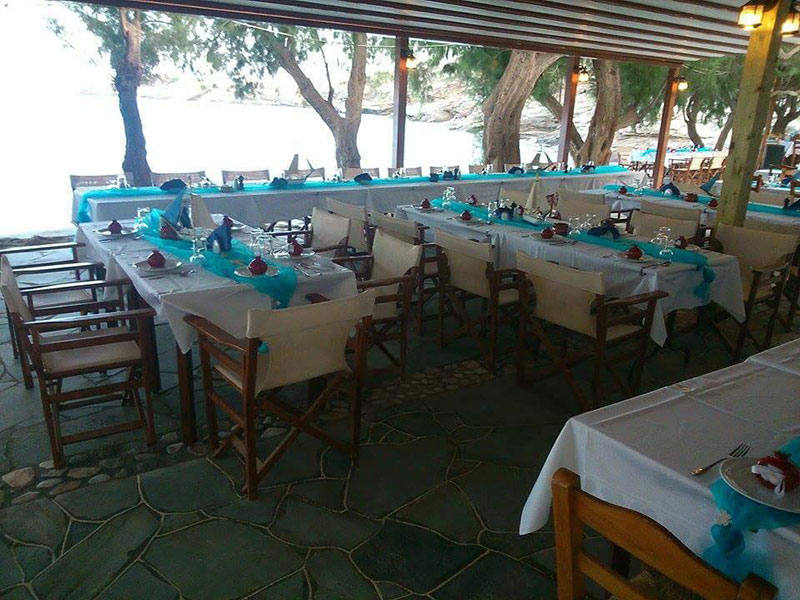 The restaurant Chrissopigi of Giorgos Lebessis in Chrissopigi