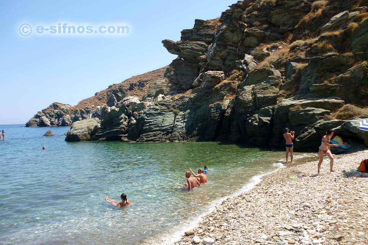 Seralia beach at the village of Kastro in Sifnos