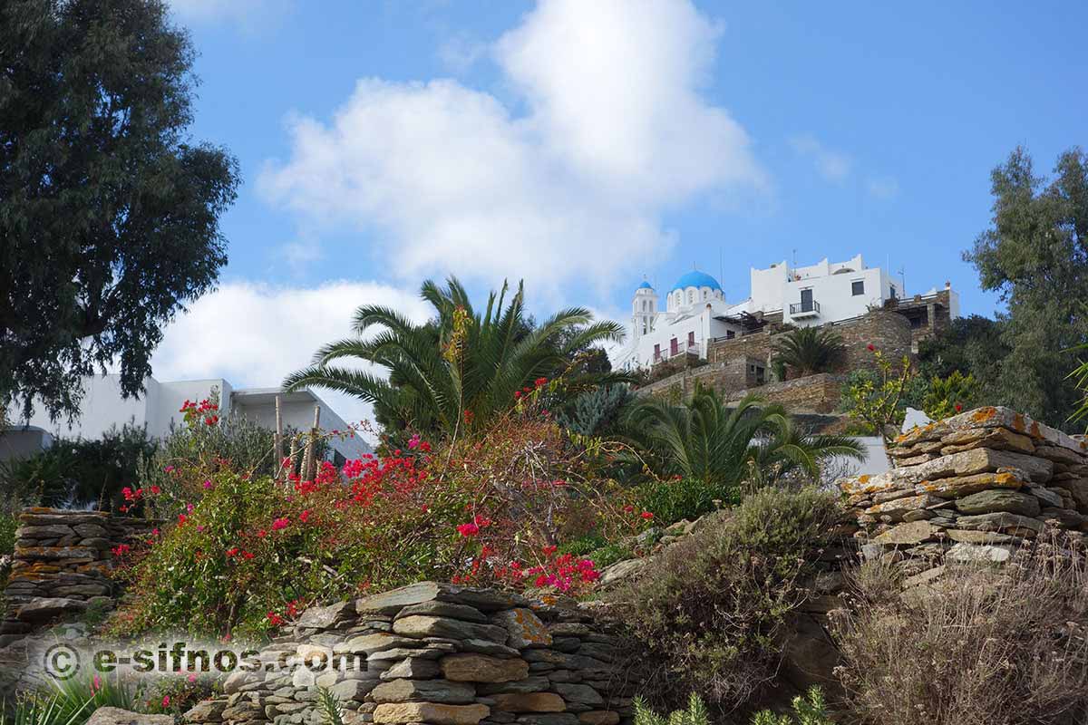 The church of Agios Ioanis in Pano Petali, as seen from Apollonia