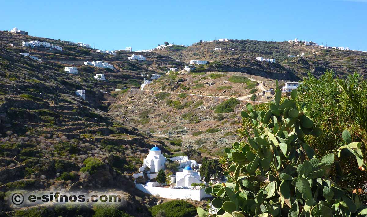 The chapels in the cemetary of Kastro in Sifnos