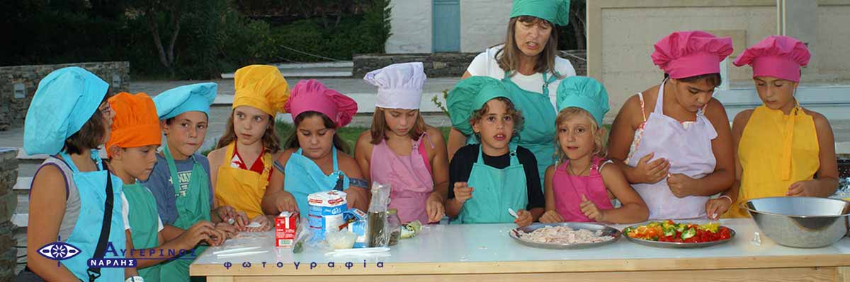Kids cooking at the Tselementes Festival