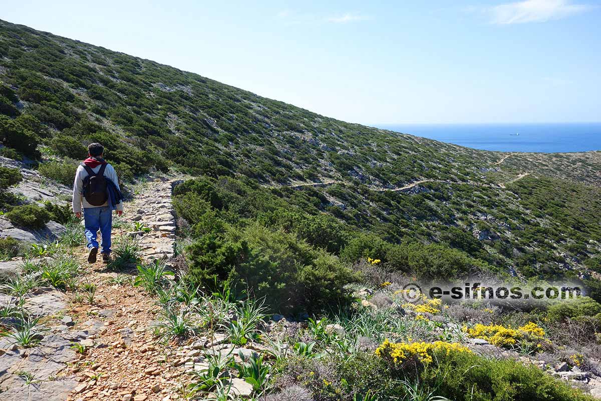 The trail that leads to the chapel of Ai Nikolas in Cheronissos