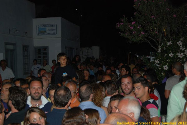 Photograph from the street party of RadioActive in the alleys of Artemonas