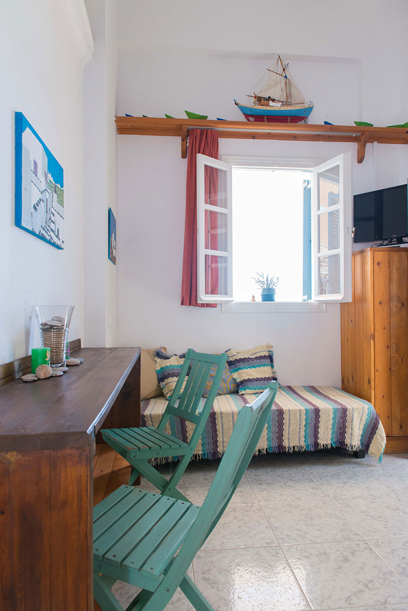 The ground floor studio, at Eugenia accommodation