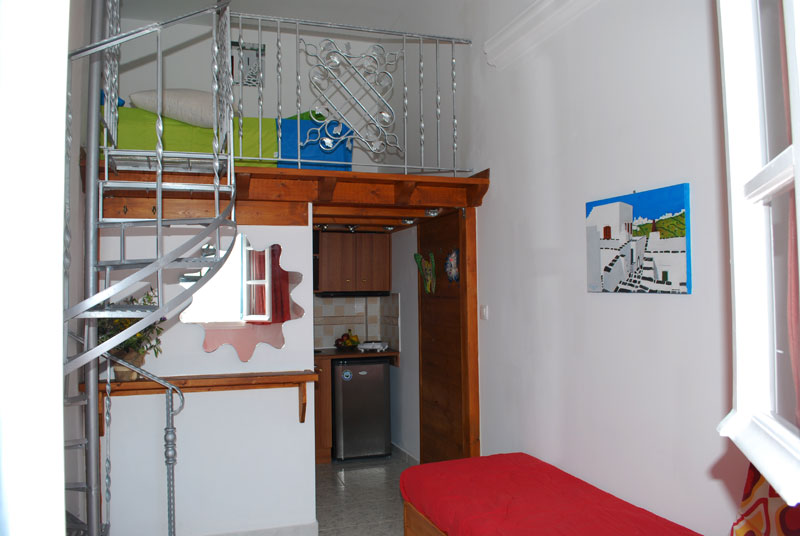 The ground floor studio, at Eugenia accommodation