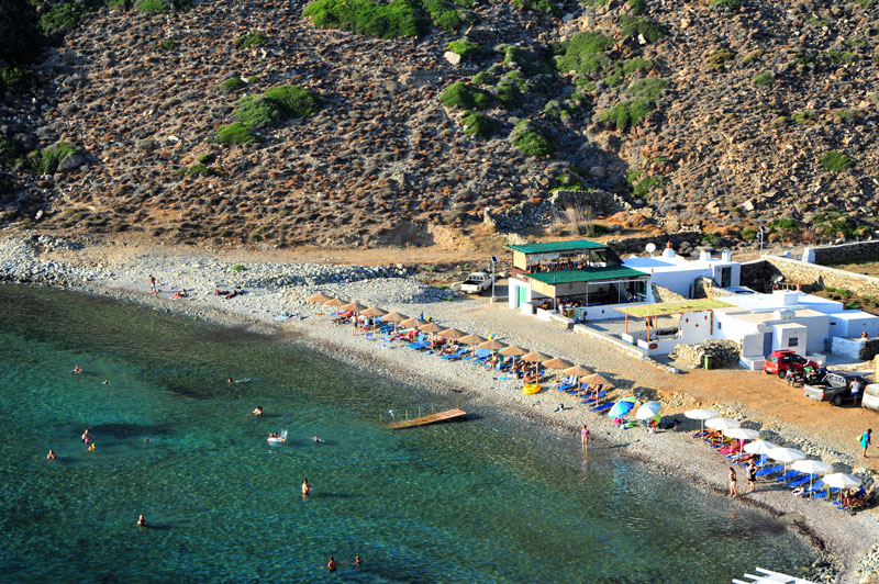 The cafe-restaurant Vroulidia, at the beach Vroulidia