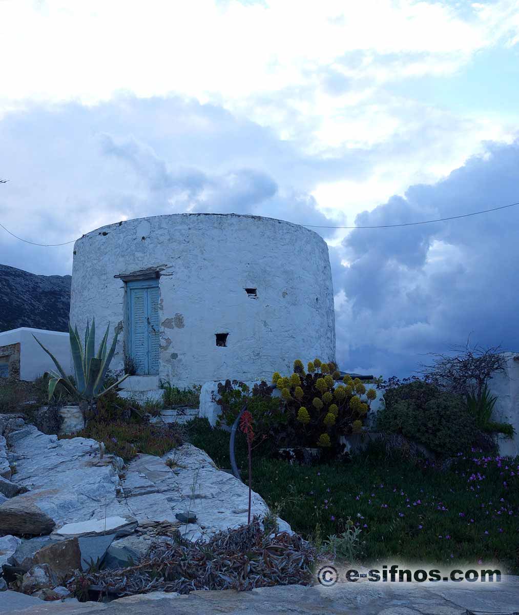Old windmill at Katavati of Sifnos