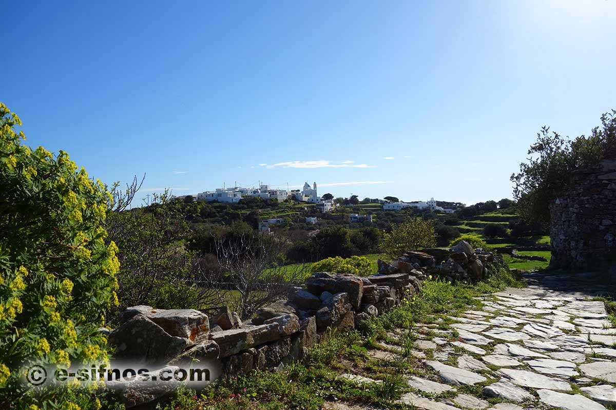 The picturesque village Kato Petali, in springtime